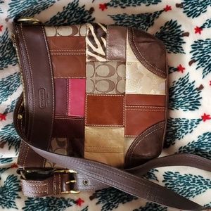 Vintage patchwork Coach Crossbody, excellent condition.  Rare!
